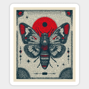 Ornate Cicada Tarot Card | Witchcore Divination Oracle Magnet